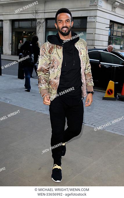 Craig David seen arriving at Radio 1 before his performance on The Live Lounge Featuring: Craig David Where: London, United Kingdom When: 30 Jan 2018 Credit:...