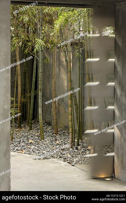 People Restaurant, French Concession district, Shanghai. Designer: Sakae Miura. [left and right] The garden entrance combines a diagonally-set path lined with...