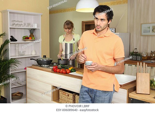 Couple in a kitchen