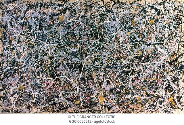 POLLOCK: NUMBER 1.Enamel paint on canvas, 1949, by Jackson Pollock
