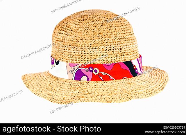 Summer hat isolated on the white background