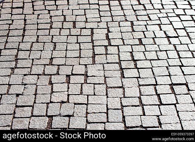 Some Paving stones on the walkway in Erfurt