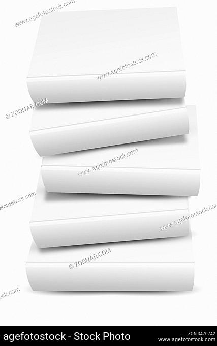 set of Blank book cover white