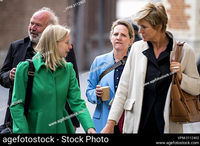 lawyer An-Sofie Raes, Frans Grapperhaus, Actress Maaike Cafmeyer and lawyer Christine Mussche pictured during a session of the Criminal Court in Mechelen in the...