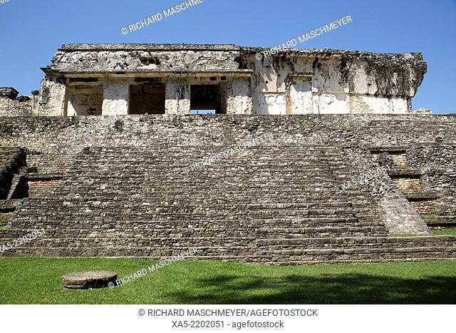 The Palace, Palenque Archaeological Park, Palenque, Chiapas, Mexico