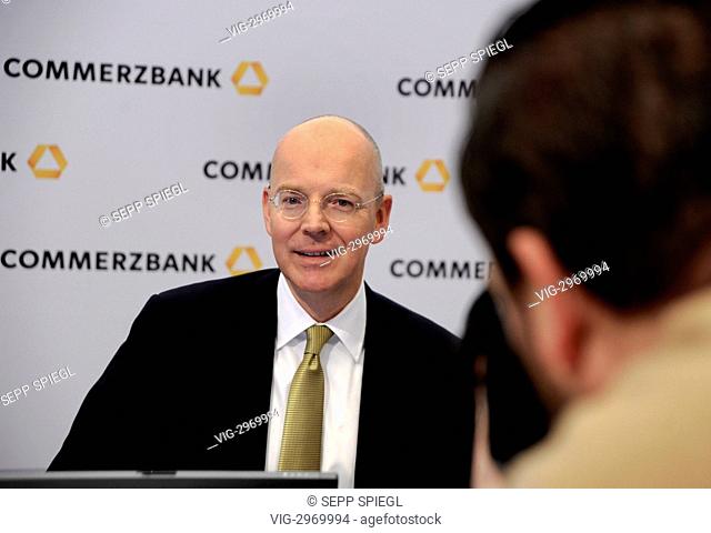 Germany, Frankfurt, 23.02.2012 Martin BLESSING, CEO of Commerzbank AG, during the press conference - FRANKFURT, GERMANY, 23/02/2012