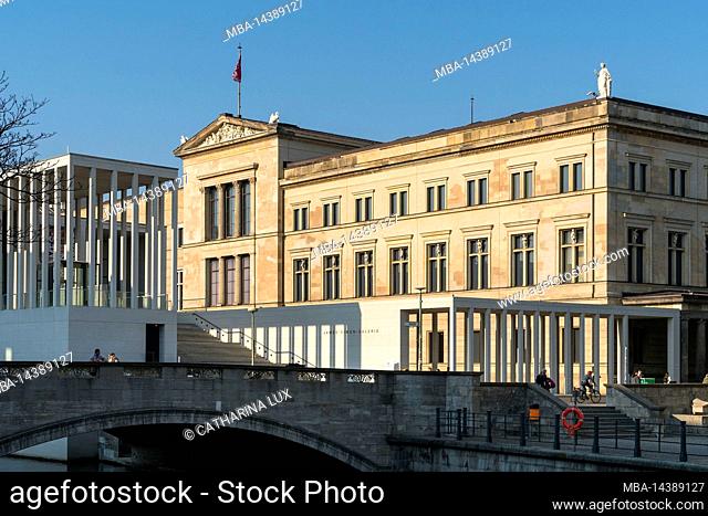 Berlin, Museum Island, Unesco World Heritage Site, Neues Museum and James Simon Gallery in the evening light