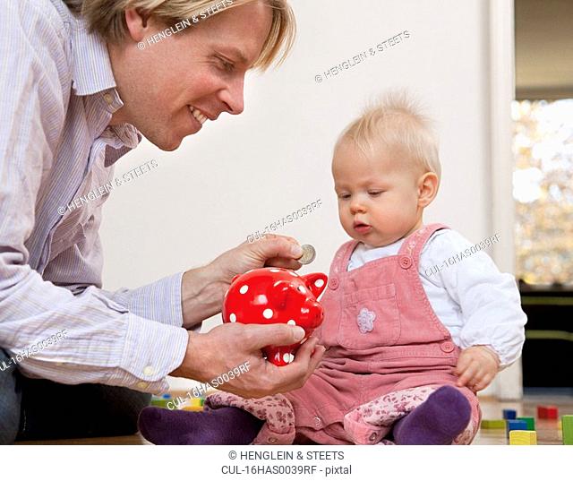 father saving for baby