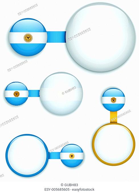 Vector - Argentina Country Set of Banners