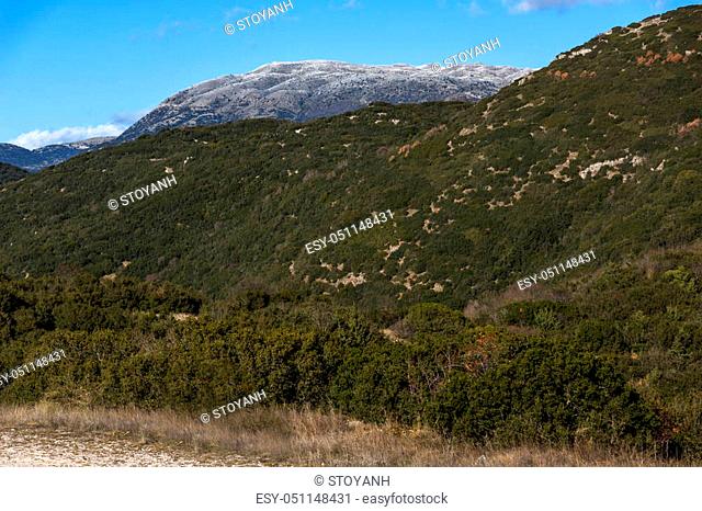 Amazing panoramic Landscape of Pindus mountain, Epirus, Greece