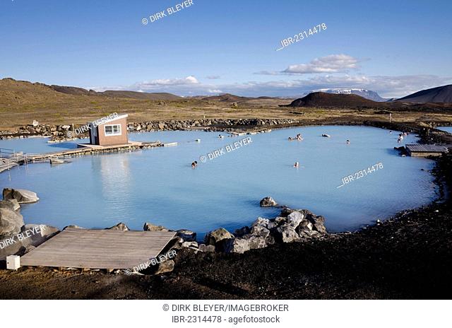 Jarðboeðin thermal bath, Myvatn Nature Baths, the Blue Lagoon of the North, Norðurland eystra region, or north-east region, Iceland, Europe