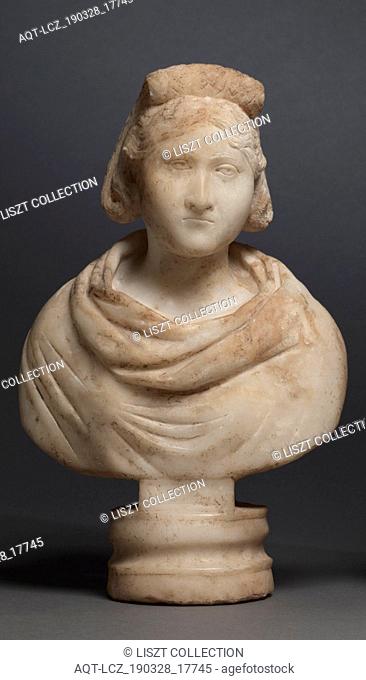 Portrait Bust of an Aristocratic Woman, 280-290. Later Roman, Asia Minor, early Christian period, 3rd century. Marble; overall: 31.5 x 19 x 10