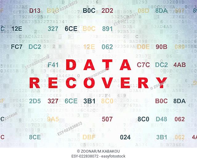 Information concept: Data Recovery on Digital Paper background