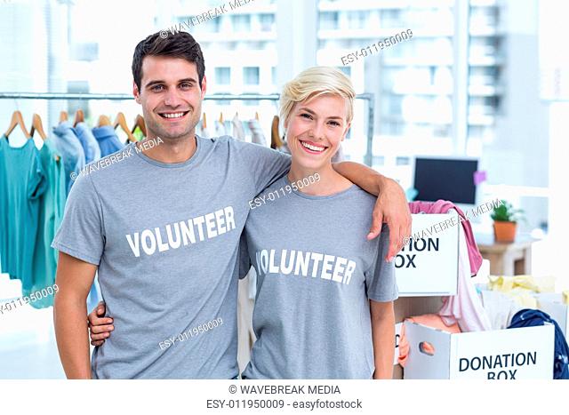 Happy couple of volunteer