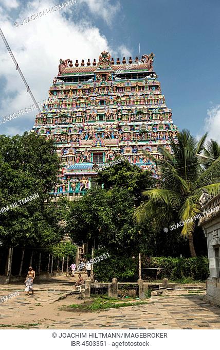 Nataraja temple, Gopuram or gate tower, Chidambaram, Tamil Nadu, India