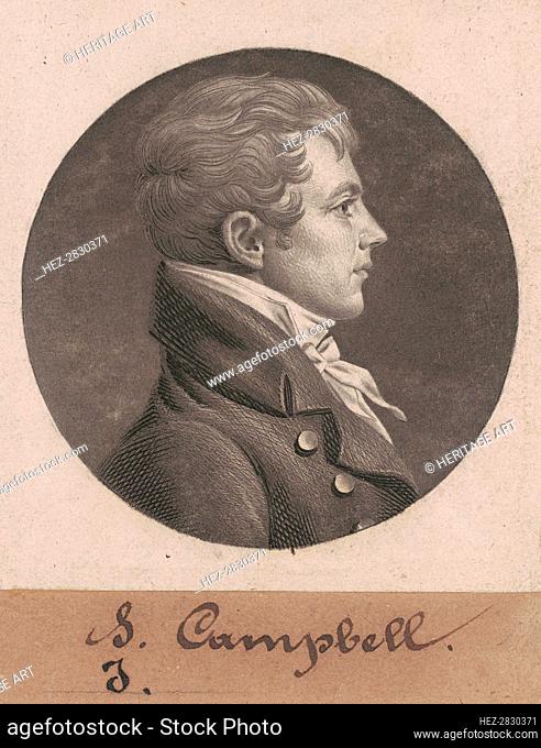 Levin Hicks Campbell, 1804. Creator: Charles Balthazar Julien Févret de Saint-Mémin