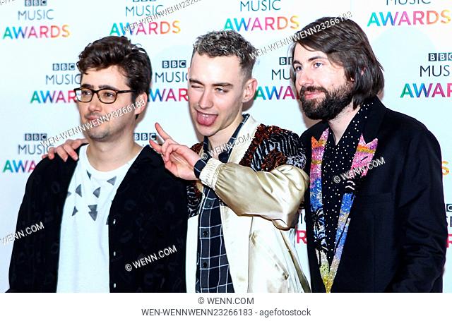 Red Carpet arrivals for the BBC Music Awards at the Genting Arena in Birmingham Featuring: Years & Years, Olly Alexander, Mikey Goldsworthy