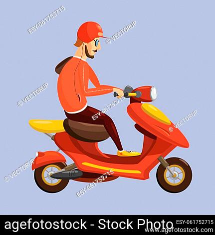 Cartoon delivery boy Stock Photos and Images | agefotostock