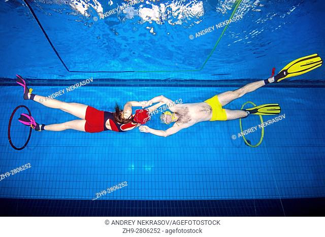 Aquathlon (underwater wrestling) Swimming pool, Nikolaev, Ukraine, Eastern Europe