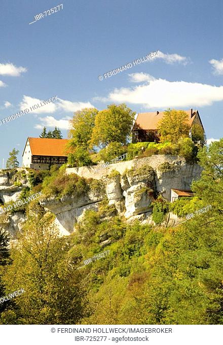 Pottenstein Castle, Franconian Switzerland, Upper Franconia, Bavaria, Germany, Europe