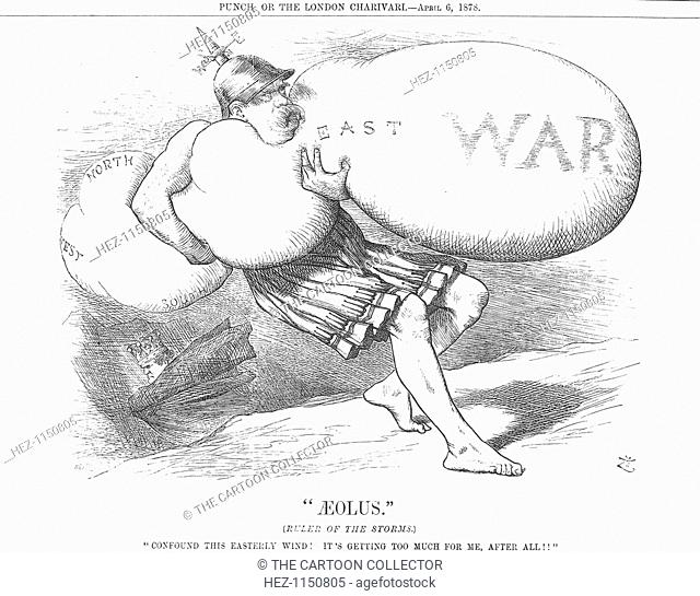 Aeolus, 1878. This cartoon depicts Bismarck. After the Treaty of San Stefano had been signed to agree terms for peace between Turkey and Russia
