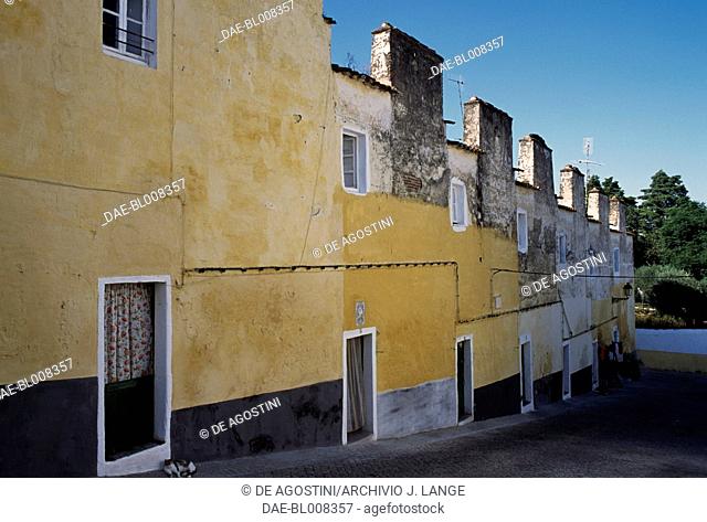 Dwellings in the city walls of Elvas (Unesco World Heritage List, 2012), Alentejo, Portugal