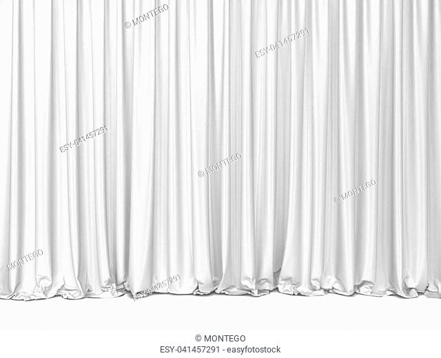 Theater curtains. 3d illustration isolated on white background
