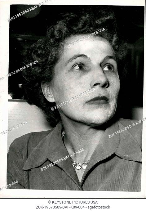May 09, 1957 - 'Mrs. X' - Pawn Of Red Spy Ring.. Mrs. Emma Oliver: Mrs. Emma Oliver - said yesterday that she was the 'Mrs