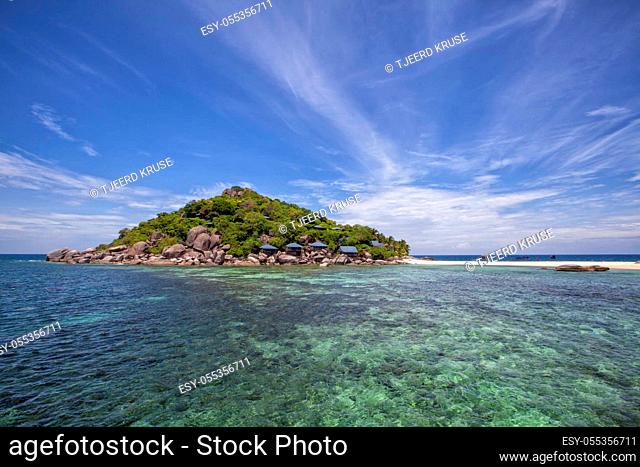 paradise island Koh Tao the clear water sea and blue sky, heaven for travel holiday in summer season