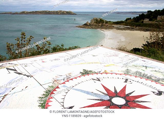 France, Bretagne province, Departement of Cote d'Armor 22, Perros Guirec   Touristy spot, famous for the beach, the bay and the view  Here