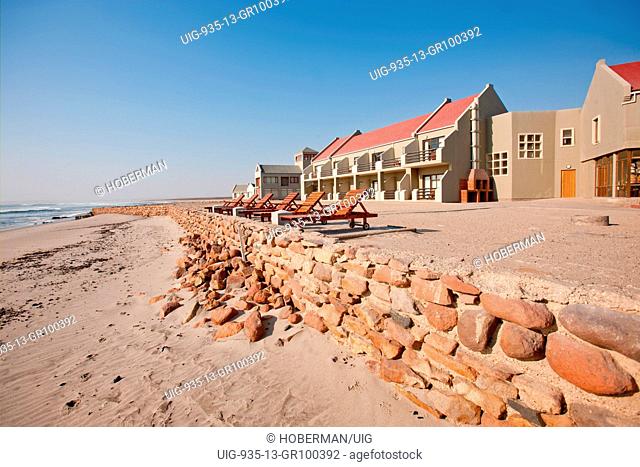 Lodge and beach at Cape Cross in nAMIBIA
