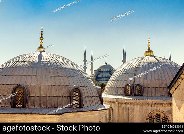 Outer view of Ottoman style mosque in Istanbul