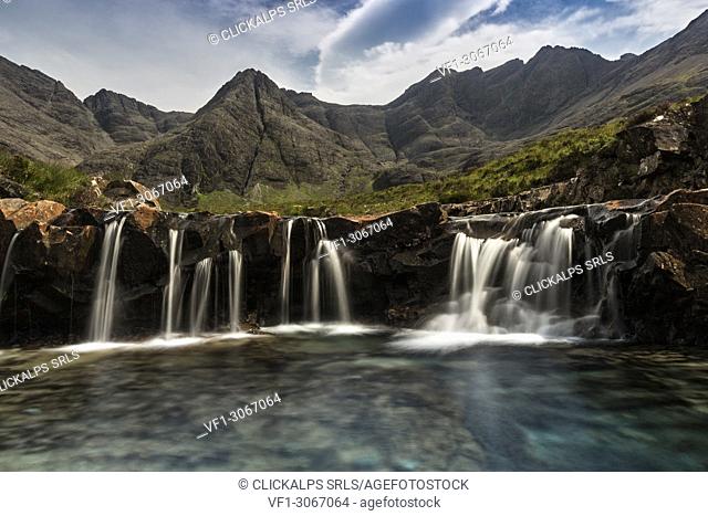 summer day at Fairy Pools, Isle of Skye, Inner hebrides, Scotland, Europe