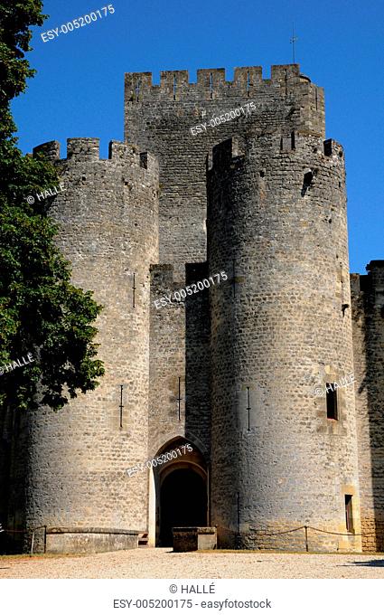 France, the medieval castle of Roquetaillade in Gironde