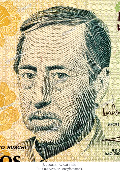 Augusto Ruschi on 500 Cruzados Novos 1990 Banknote from Brazil. Scientist