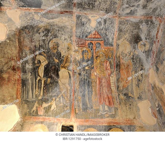 Frescoes in the church Agia Geórgios Vardas, 1290, Rhodes, Greece, Europe