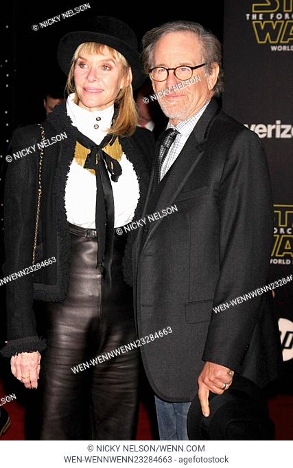Star Wars - The Force Awakens World Premiere Featuring: Kate Capshaw, Steven Spielberg Where: Los Angeles, California, United States When: 15 Dec 2015 Credit:...