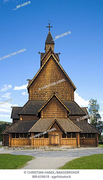 Exterior, Heddal Stave Church (Heddal Stavkirke), thirteenth-century stave church in Norway, Scandinavia, Europe