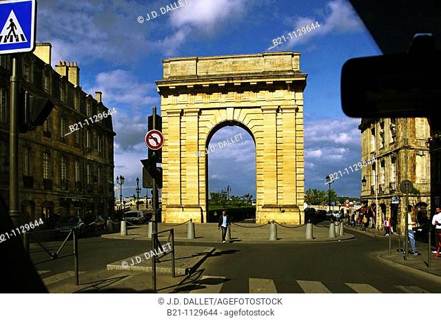 France. Aquitaine. Gironde. ' Porte de Bourgogne ' at Bordeaux
