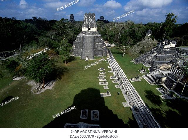 Temple II or Temple of the Masks or Pyramid of the Moon, Tikal National Park (UNESCO World Heritage List, 1979), El Peten, Guatemala