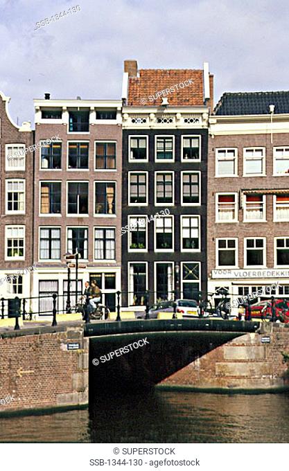Bridge across a canal, Prinsengracht, Amsterdam, Netherlands