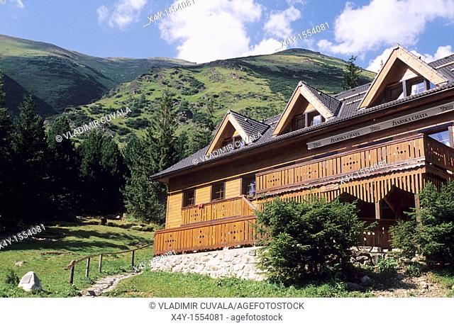The mountain refuge Ziarska chata in Rohace, part of NP High Tatras, Slovakia
