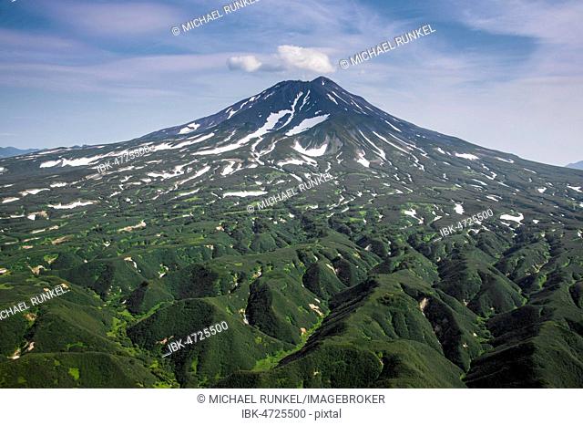 Aerial view, Ilyinsky volcano, Kamchatka, Russia