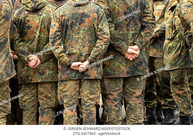 Rheinbach, Germany, 04. 11. 2019: Soldiers in the Tomburg barracks