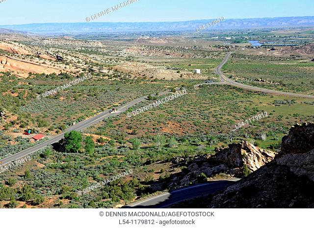 Distant View of Colorado Plateau National Monument Grand Junction