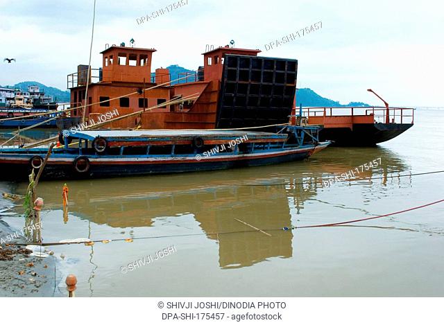 Boat in Brahmaputra river , Guwhati , Assam , India