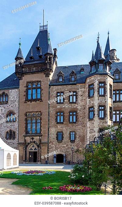 Wernigerode Castle is a castle located in the Harz mountains above the town of Wernigerode