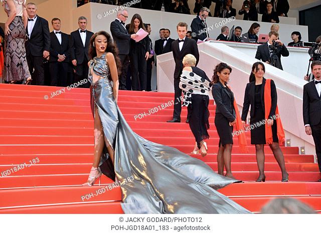 Winnie Harlow Arriving on the red carpet for the film 'Solo: A Star Wars Story' 71st Cannes Film Festival May 15, 2018 Photo Jacky Godard