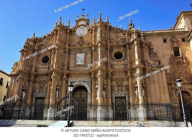 Cathedral of the Incarnation, main facade. Guadix, Granada, Spain