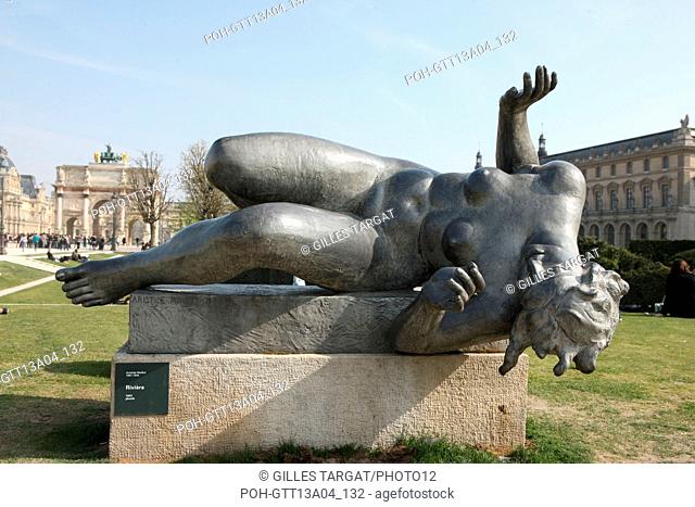 France, ile de france, paris 1er arrondissement, jardin des tuileries, sculptures d'aristide maillol, la riviere, Photo Gilles Targat